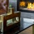 a fireplace in a room